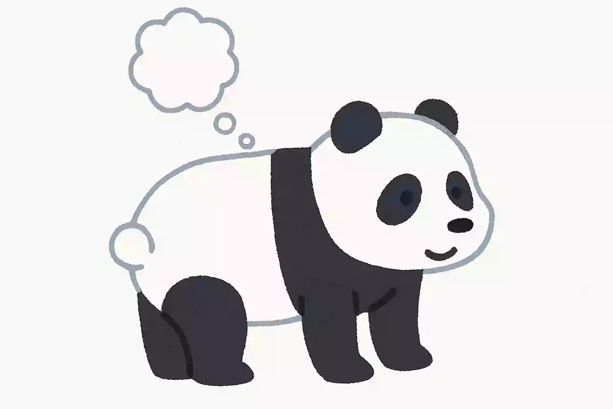 パンダのしっぽは白色である。○か×か?