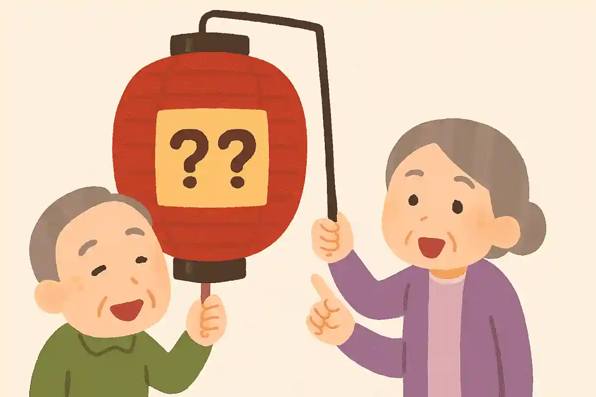 提灯に【 】