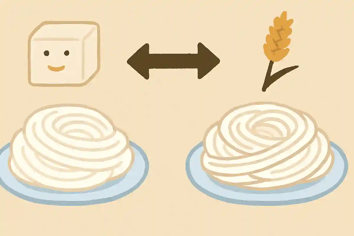 「そうめん」と「ひやむぎ」の違いは原料である