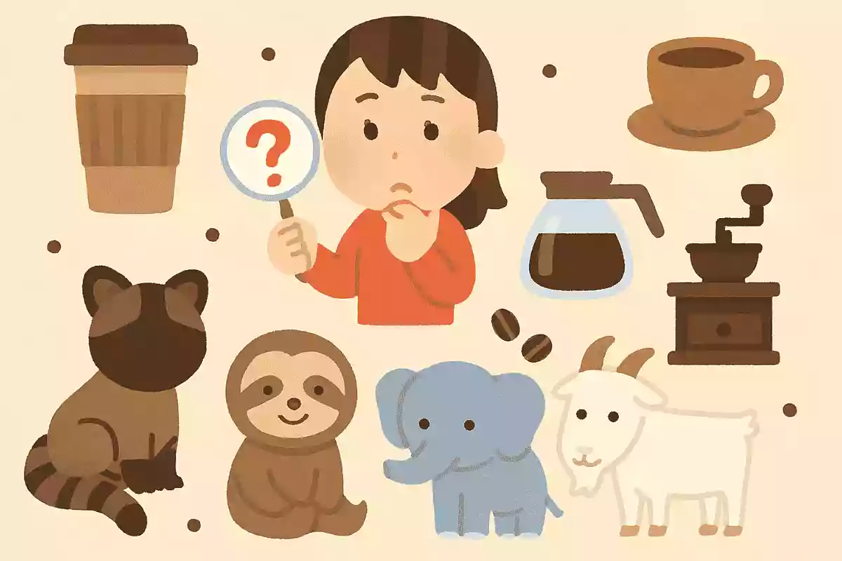 コピ・ルアックというコーヒー豆の生産にはどんな動物が関わっているでしょう?