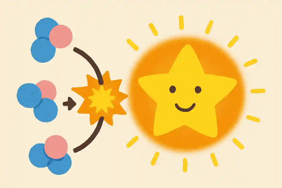 恒星が輝いて見えるのは核融合反応が起きているから