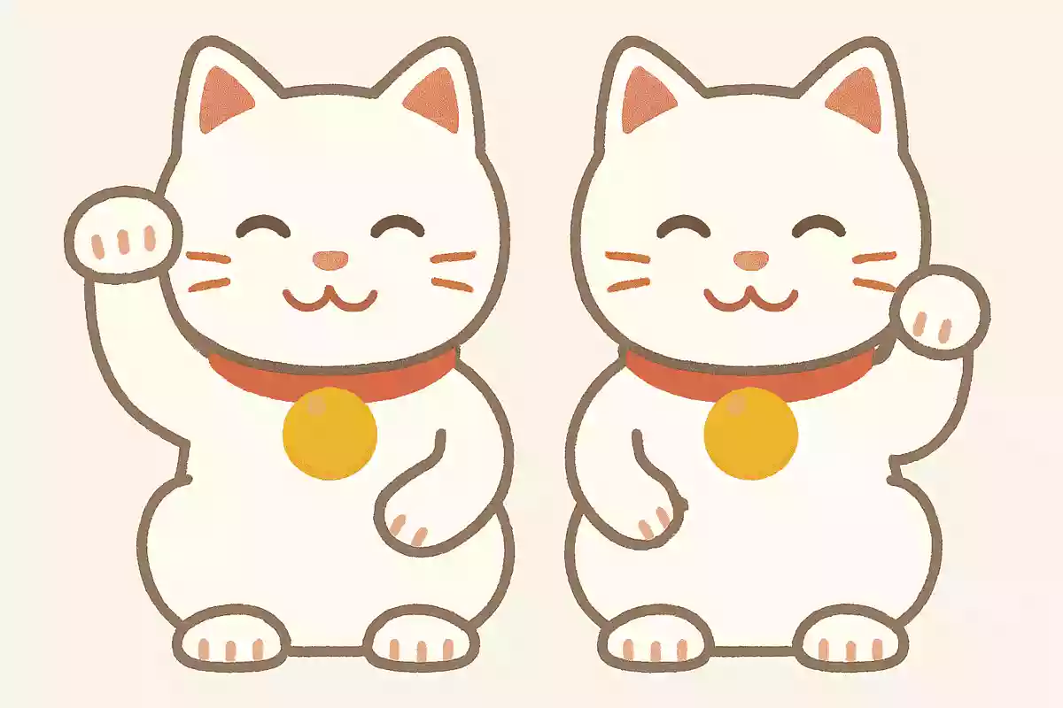 招き猫が上げている左右の手は何が違う?