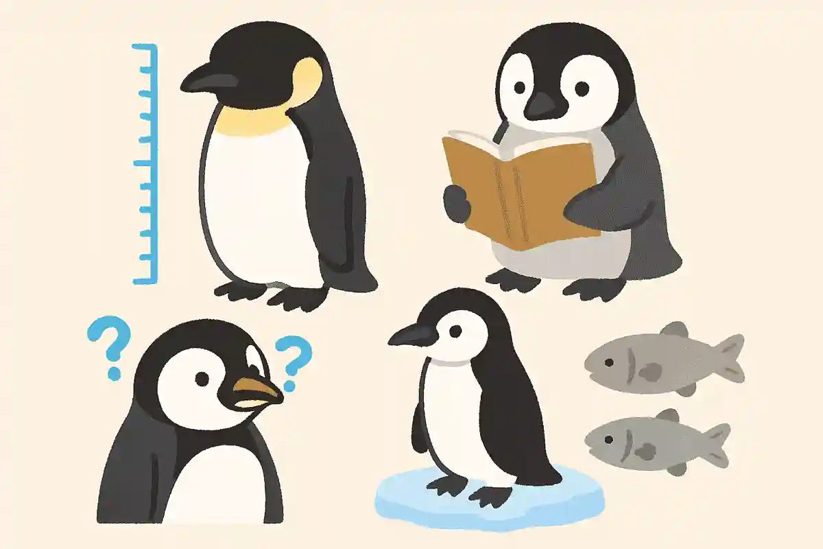 コウテイペンギンの体長は約何cmでしょうか?