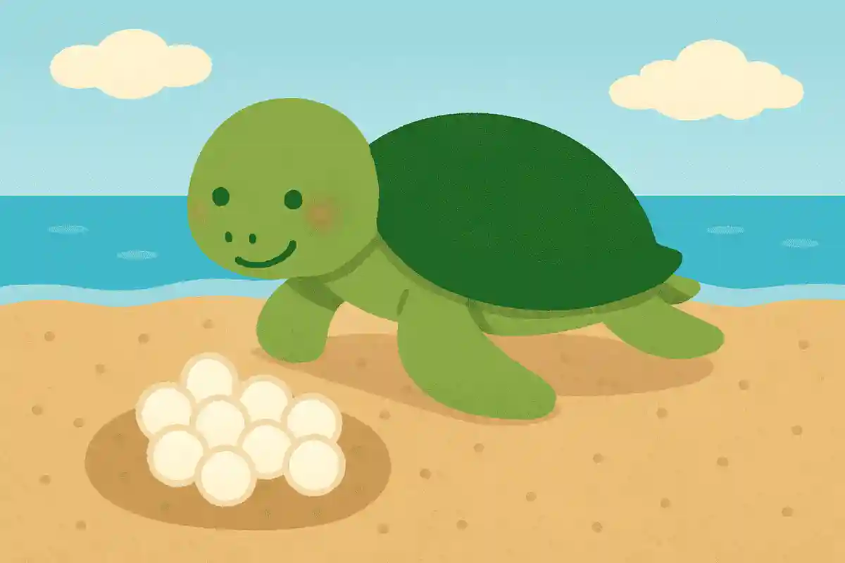 ウミガメが年に産む卵の量はいくつでしょう。