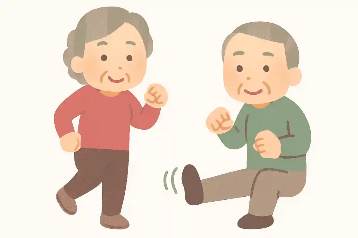 少しずつ手、足の運動をすると、長寿の運が舞い込みます