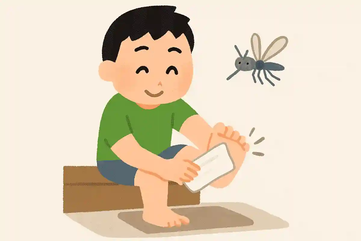 足の裏を拭くと蚊に刺されにくくなる