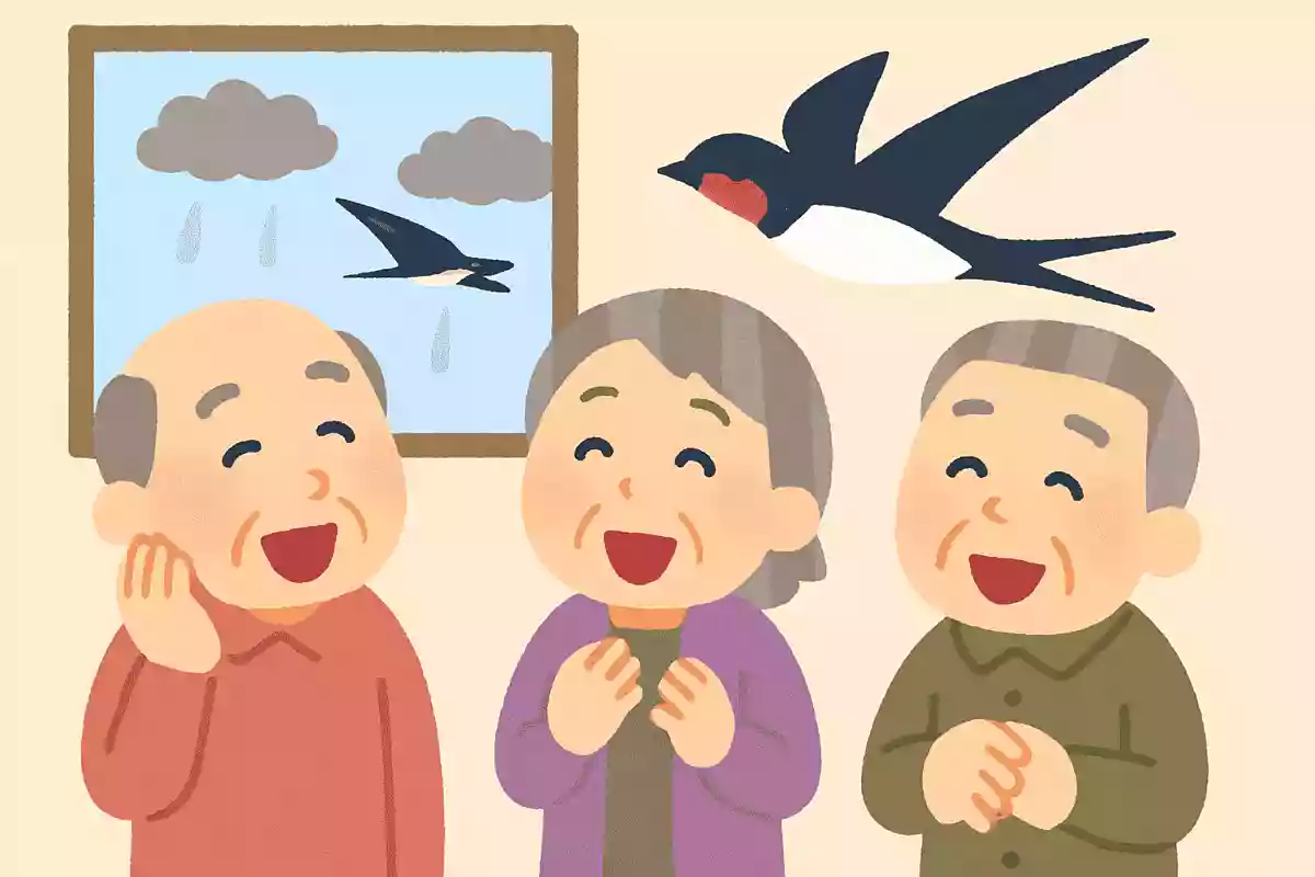 ある鳥が低く飛んでいると、雨になると言われています。ある鳥とは何でしょうか？