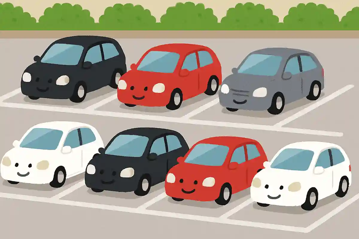 駐車場に車が停まっています。そのうち2台のみ黒ではなく、2台のみ赤ではなく、2台のみ白ではありません。駐車場には何台の車があるでしょうか？（車はそれぞれ1色で塗装されているとする）