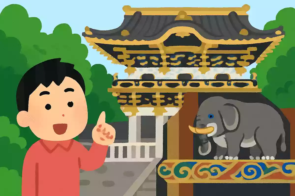 上神庫に施された彫刻が「想像の象」と呼ばれている理由は？