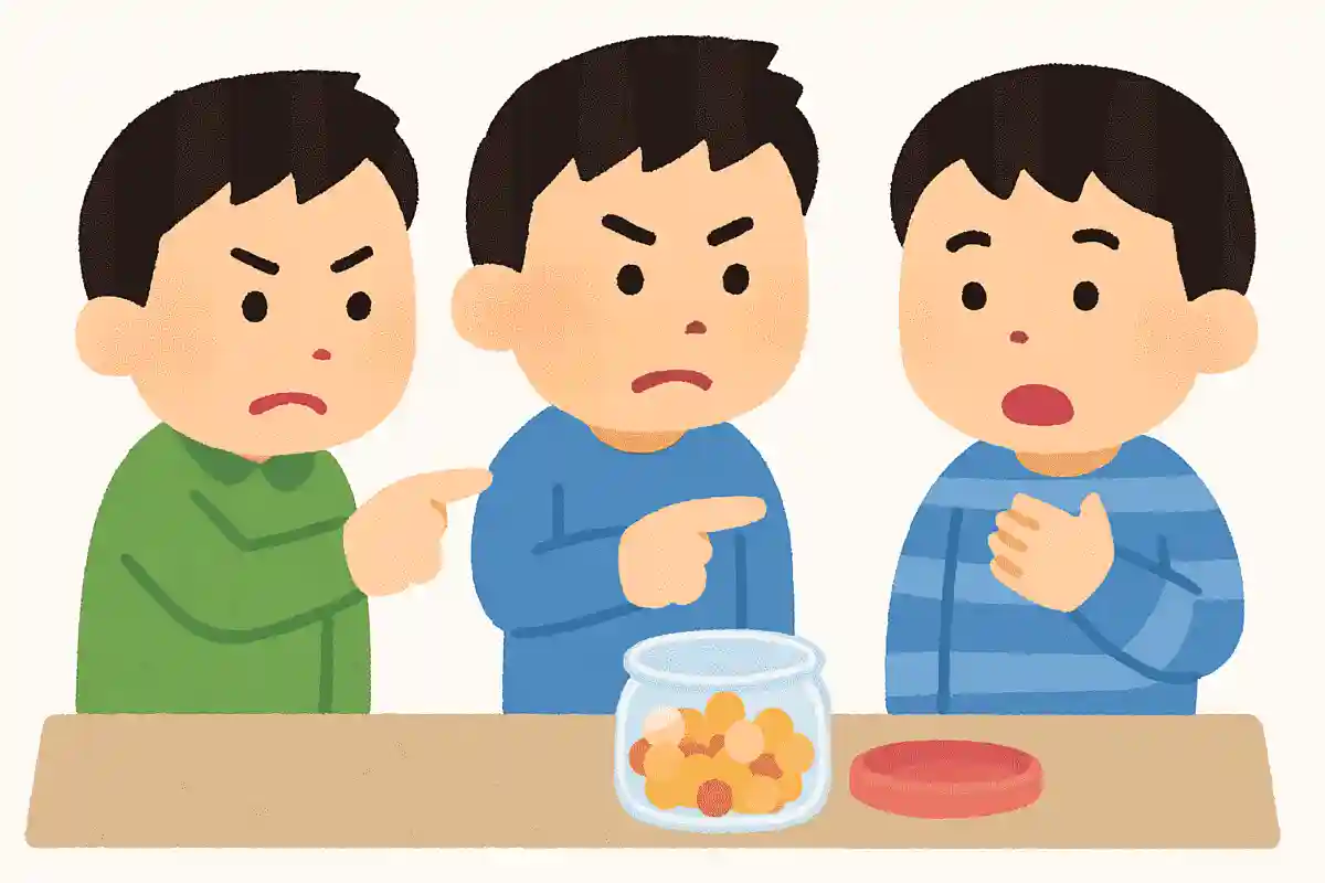 3兄弟のうち1人がお菓子を盗み食いしました。長男「次男が犯人だ」次男「三男が犯人だ」三男「僕は犯人じゃない」。盗み食いした張本人だけが嘘を付いています。犯人は誰でしょう？