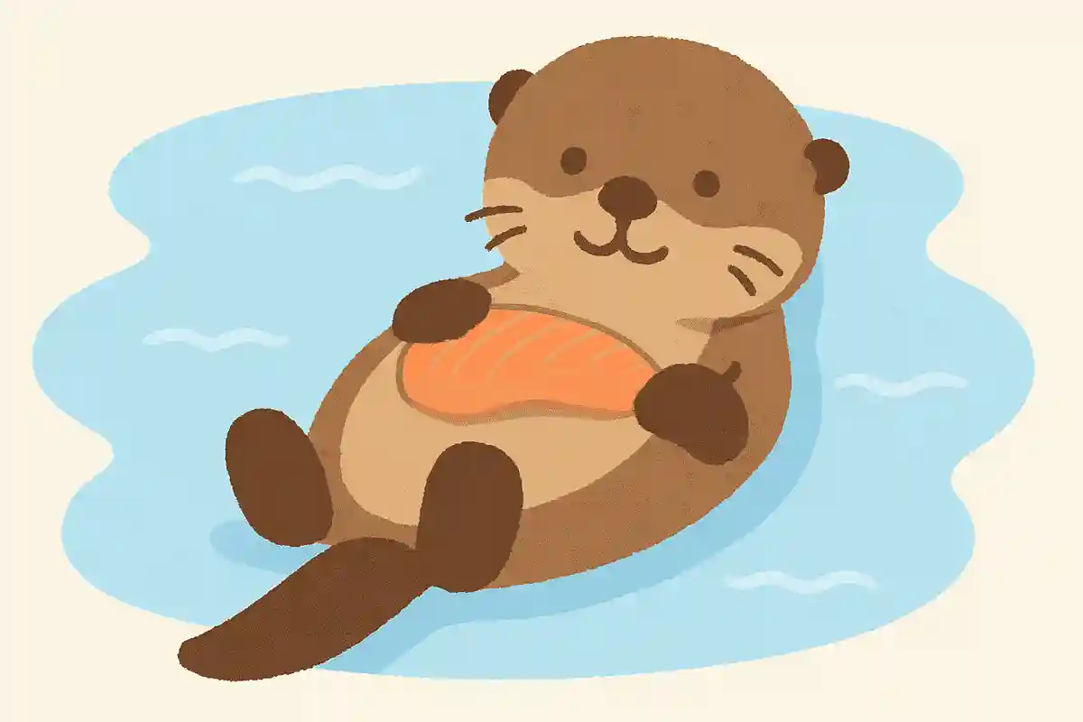 みずにうかんでおなかにのせたかいをたべるどうぶつは？