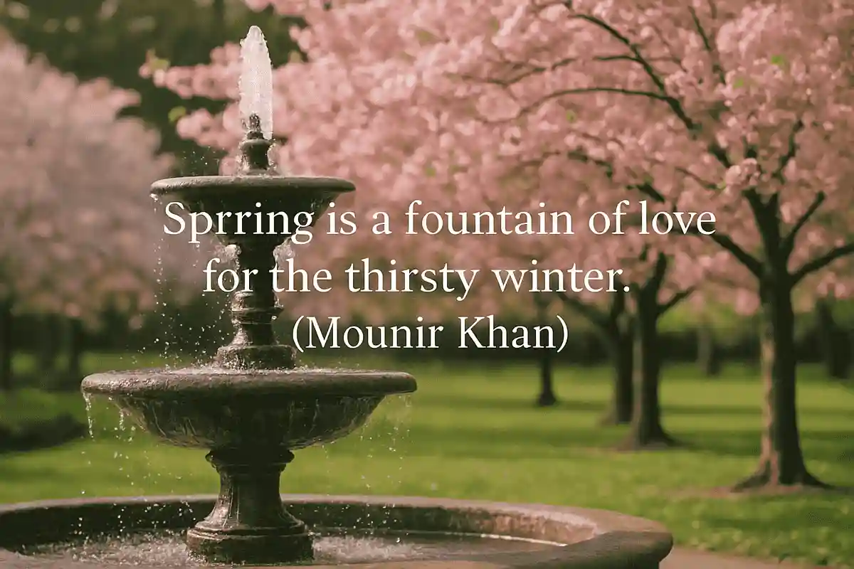 春は渇きの冬のための愛の泉である。ムニア・カーン