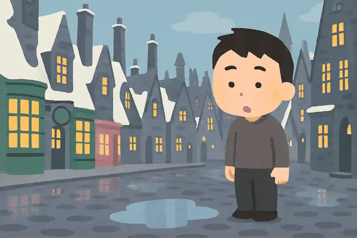 ハリーポッターエリアの地面が濡れている理由は?