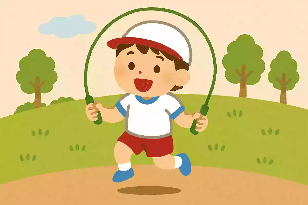 縄跳びを〇回飛ぶ