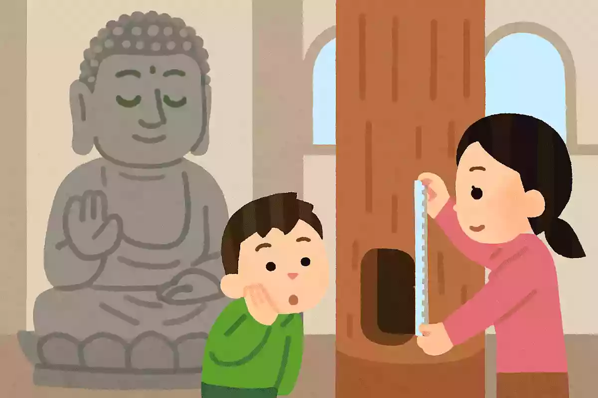 大仏殿の柱に空いている穴は大仏の何と同じ大きさ？