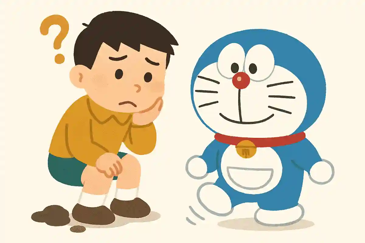 ドラえもんの足が汚れない理由は?