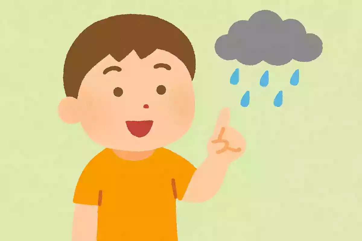 海外の天気予報では雨はどんなマークで表すでしょう?