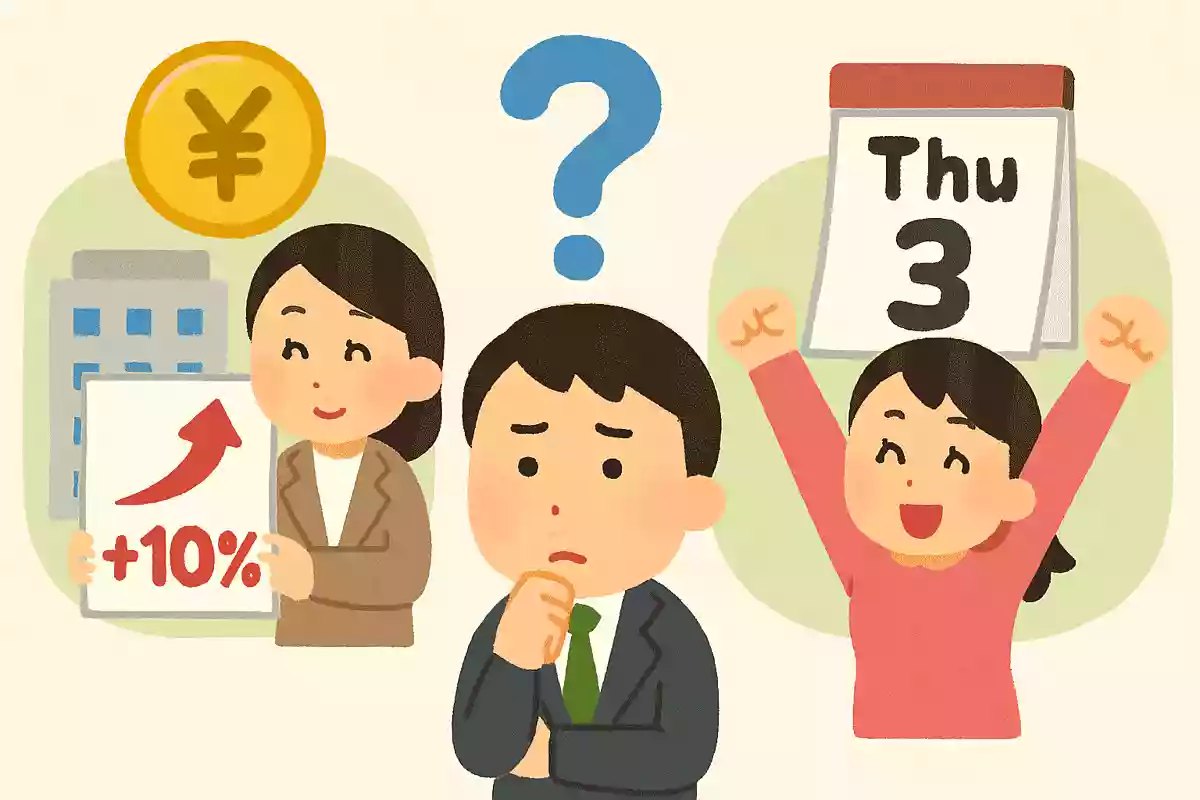 給料が10%増額 or 給料変わらず週休3日、どっちがいい？