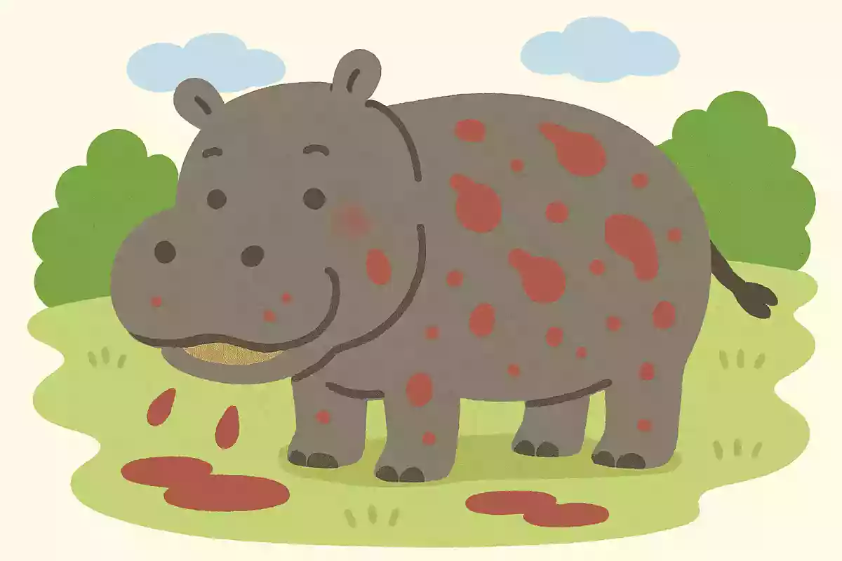 カバの汗は何色でしょうか?
