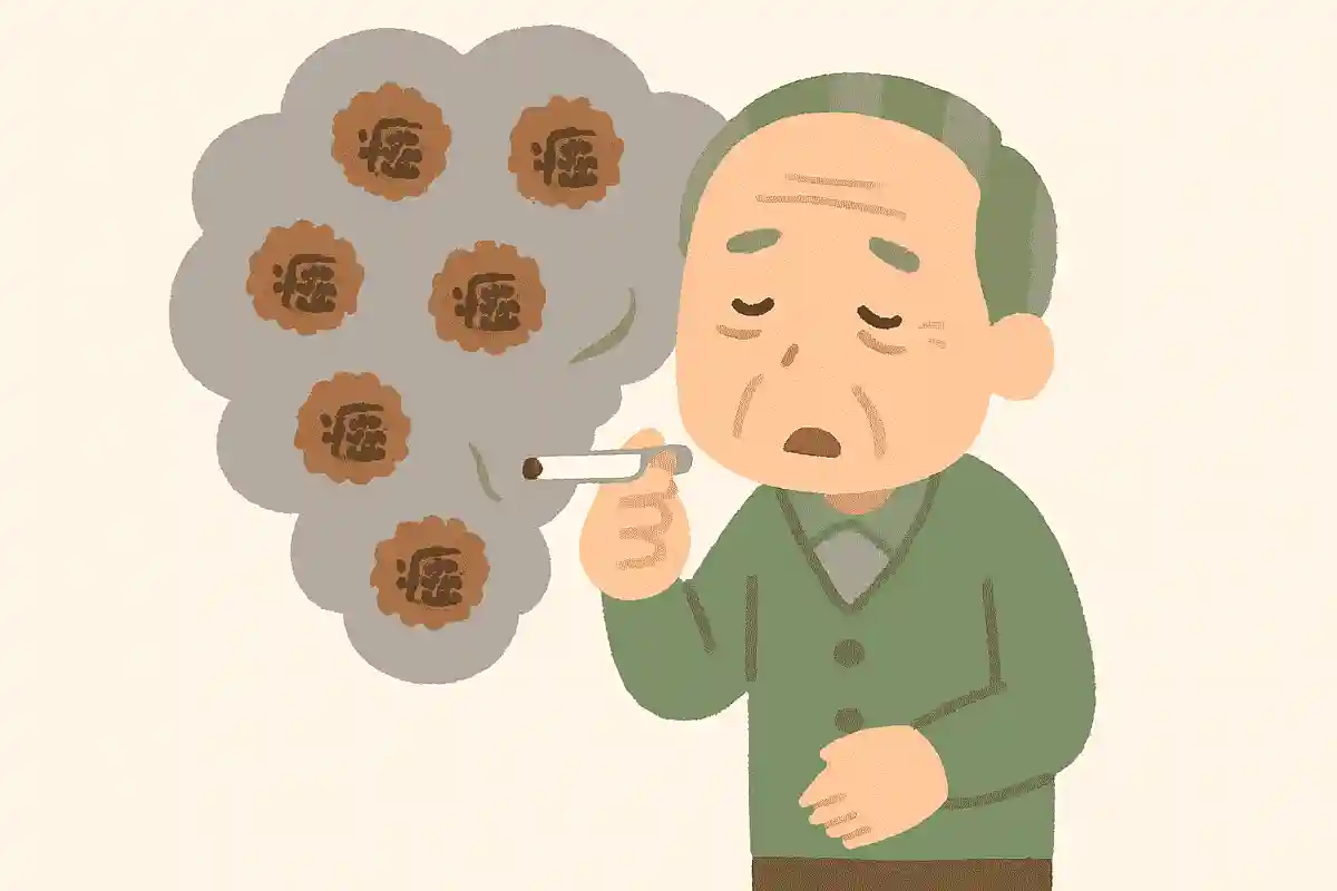 タバコの煙には約70種類の発がん性物質が含まれている