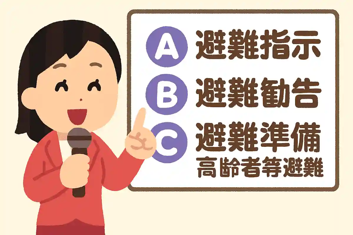 「避難指示」「避難勧告」「避難準備・高齢者等避難開始」の中で、1番危険が迫っているお知らせはどれでしょう？