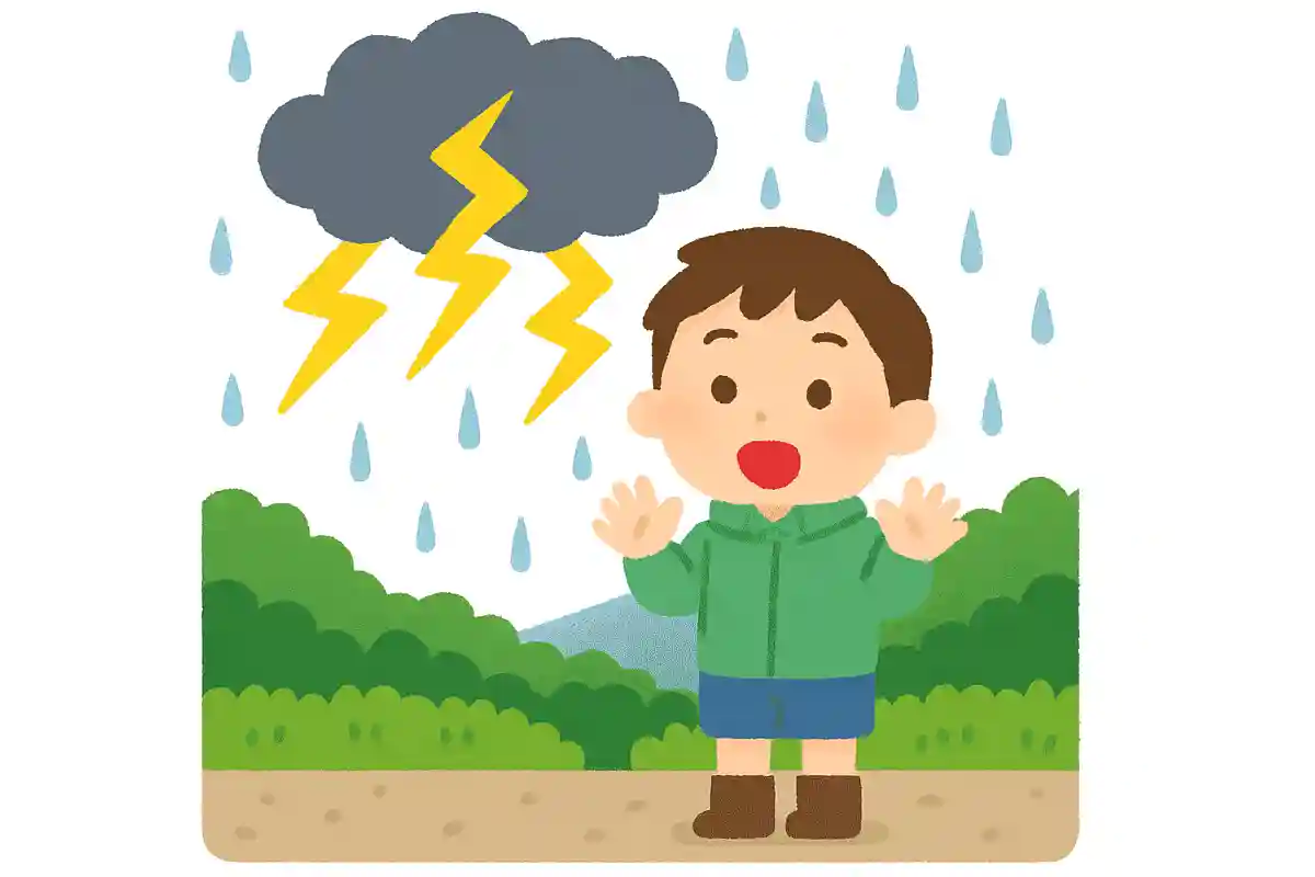 雷が鳴ると梅雨が明けるといわれている