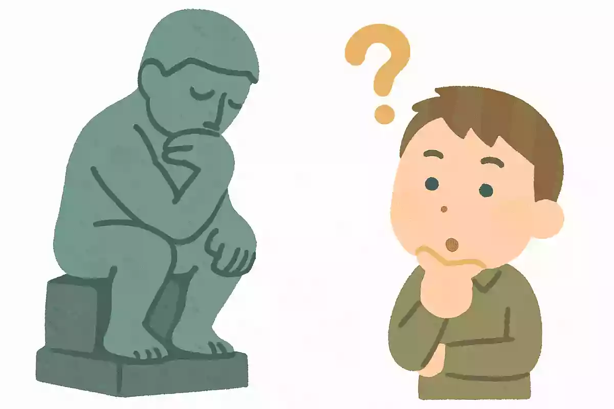 「考える人」の像は何をしている?