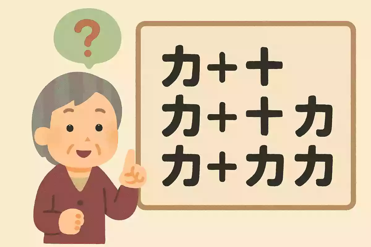 「力」＋「十」＋「力」＋「力」＋「力」＝