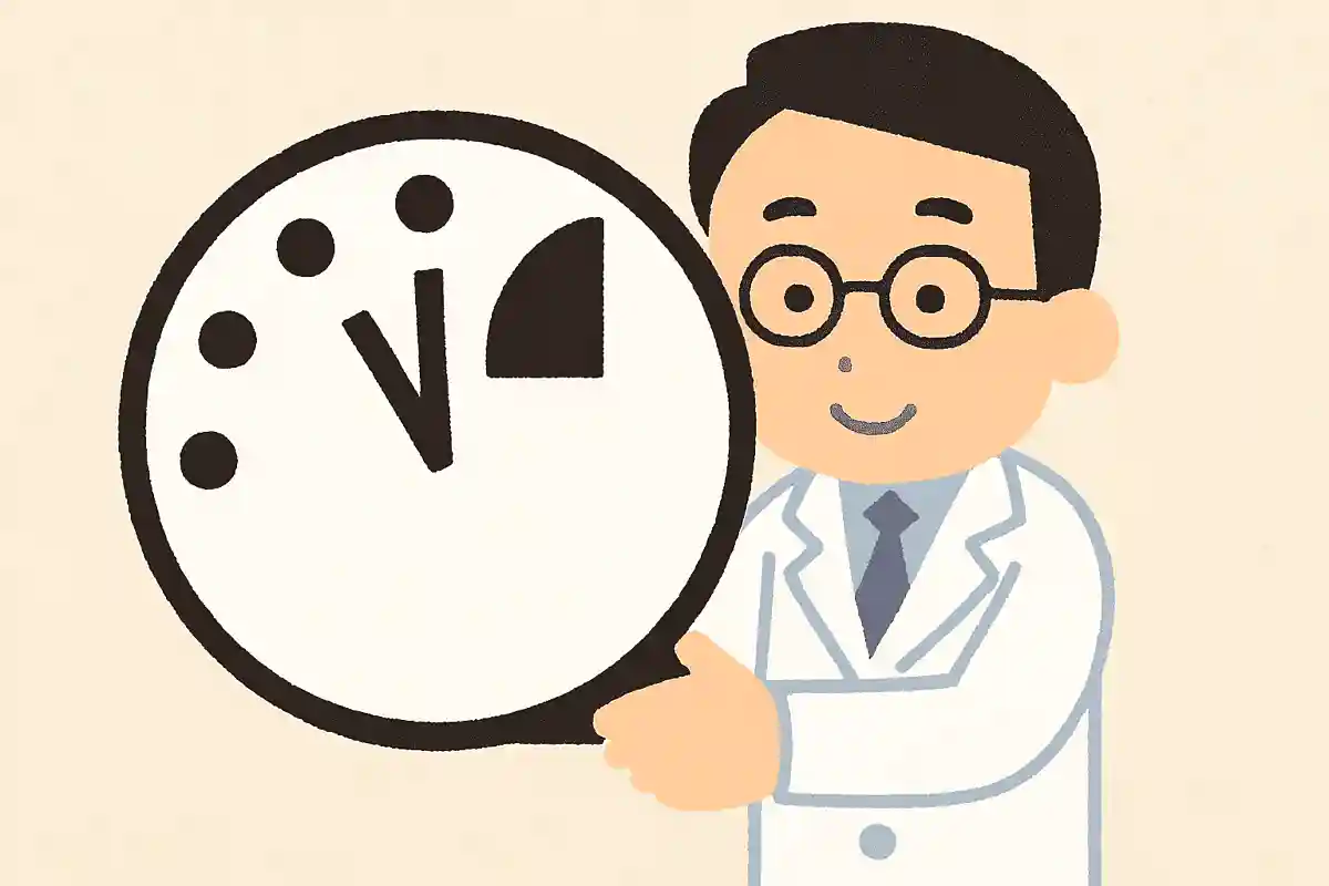 アメリカの『原子力科学者会報』が毎年発表している、人類最後の日までの残り時間を表す時計はなんと呼ばれているでしょう？