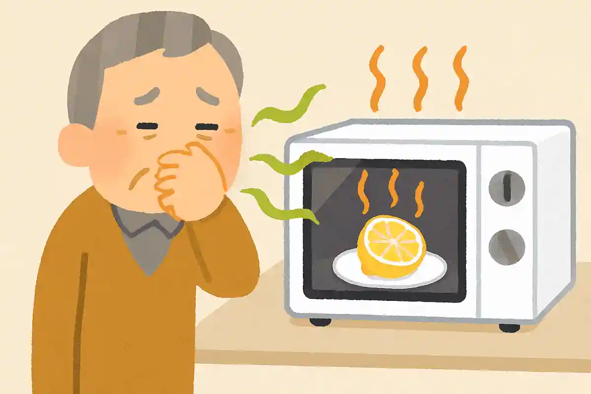 あるものを電磁レンジで加熱すると、電子レンジ内の嫌な臭いが取れます。あるものとは何でしょう?