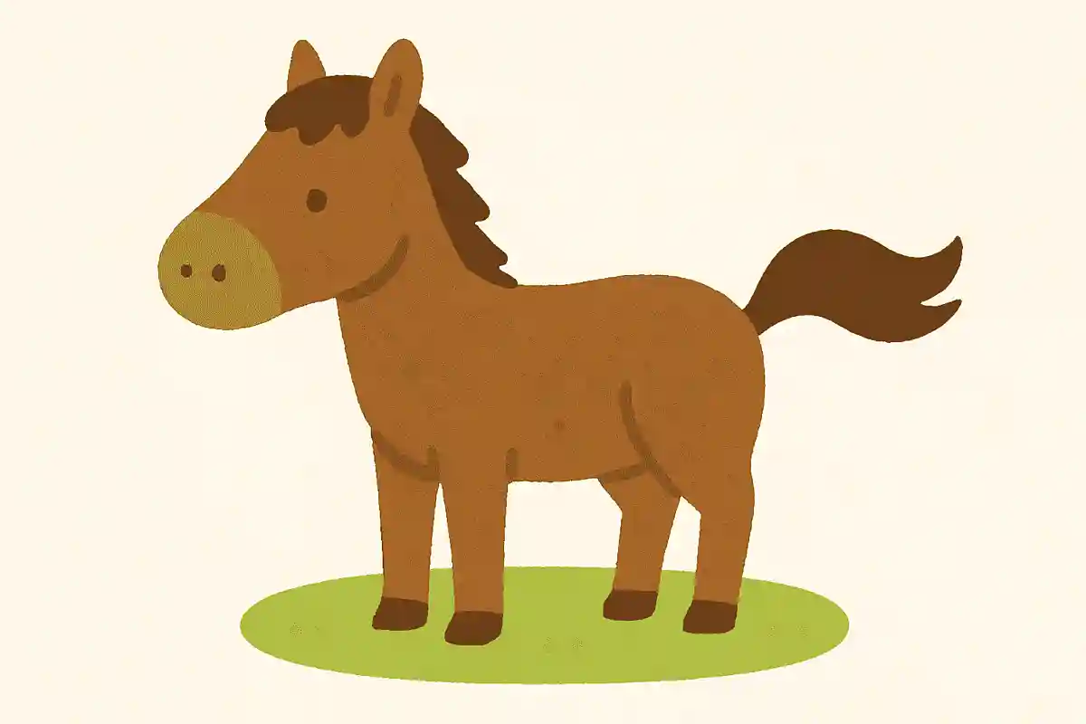 馬が西を向いた場合、しっぽはどちらを向きますか？