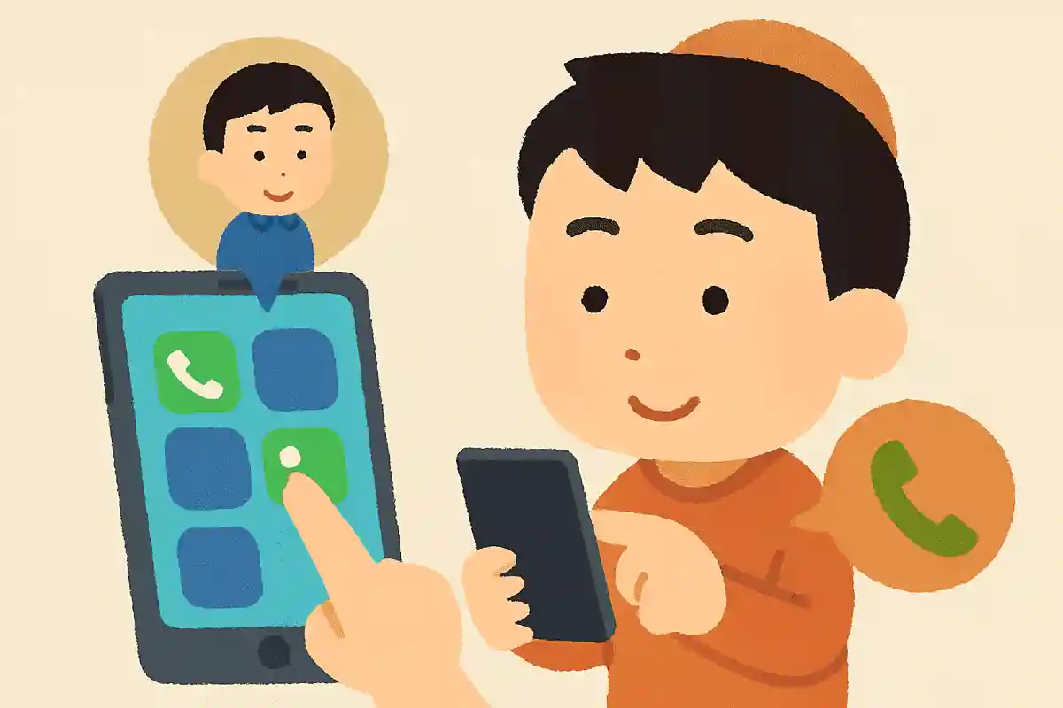 電話をよくかける相手は電話アプリを長押しですぐかけられる