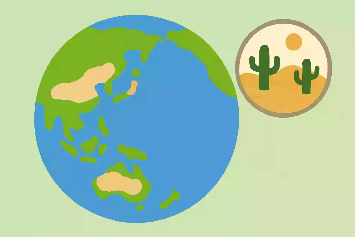 地球の陸地のうち、砂漠の割合はどれくらいでしょうか？
