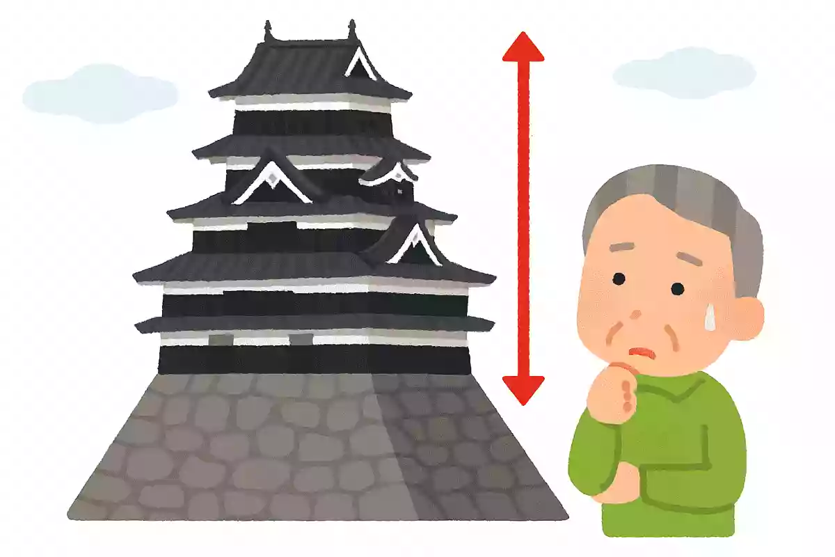 松本城の石垣の上端から測った天守閣の高さは何mでしょう?