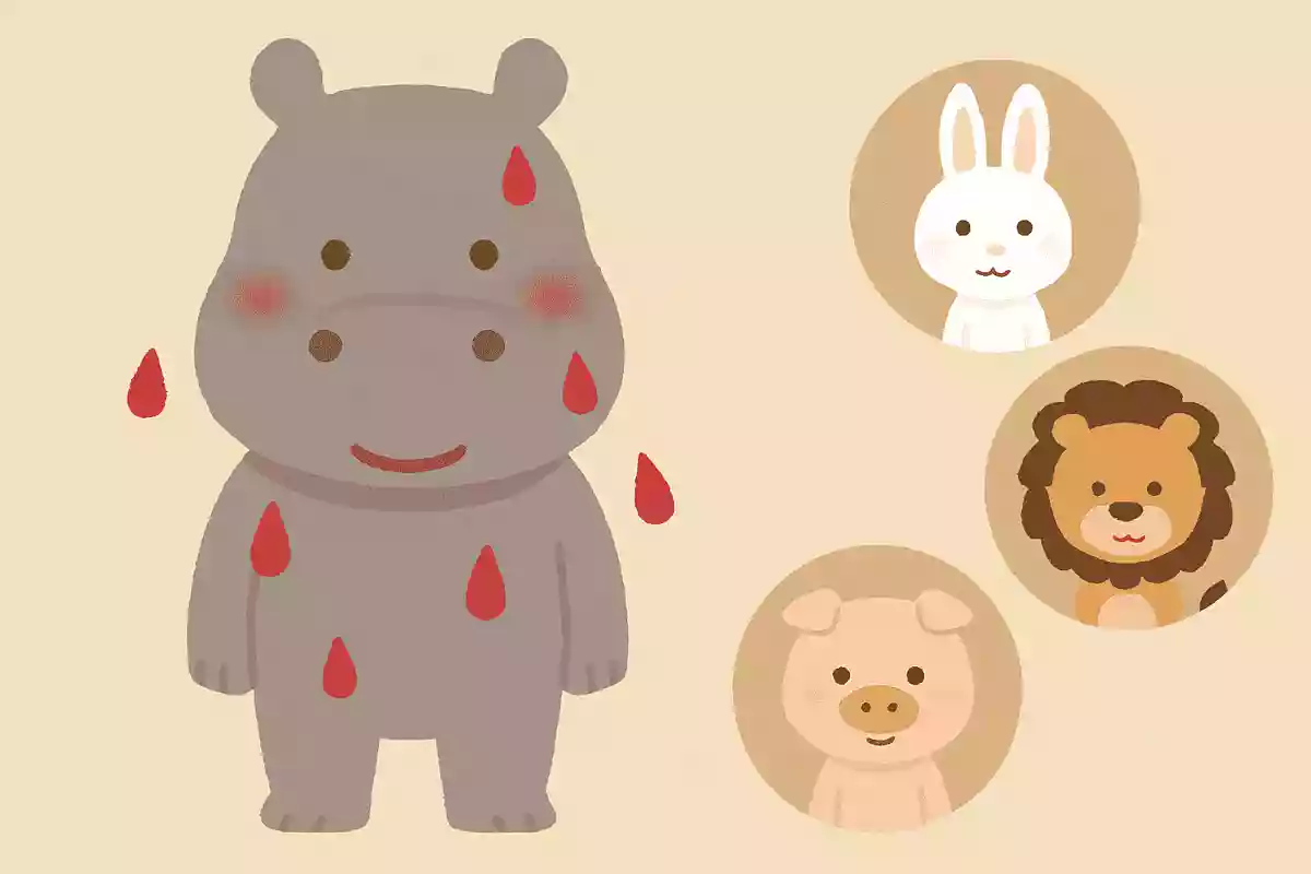汗が赤い動物は何でしょうか?