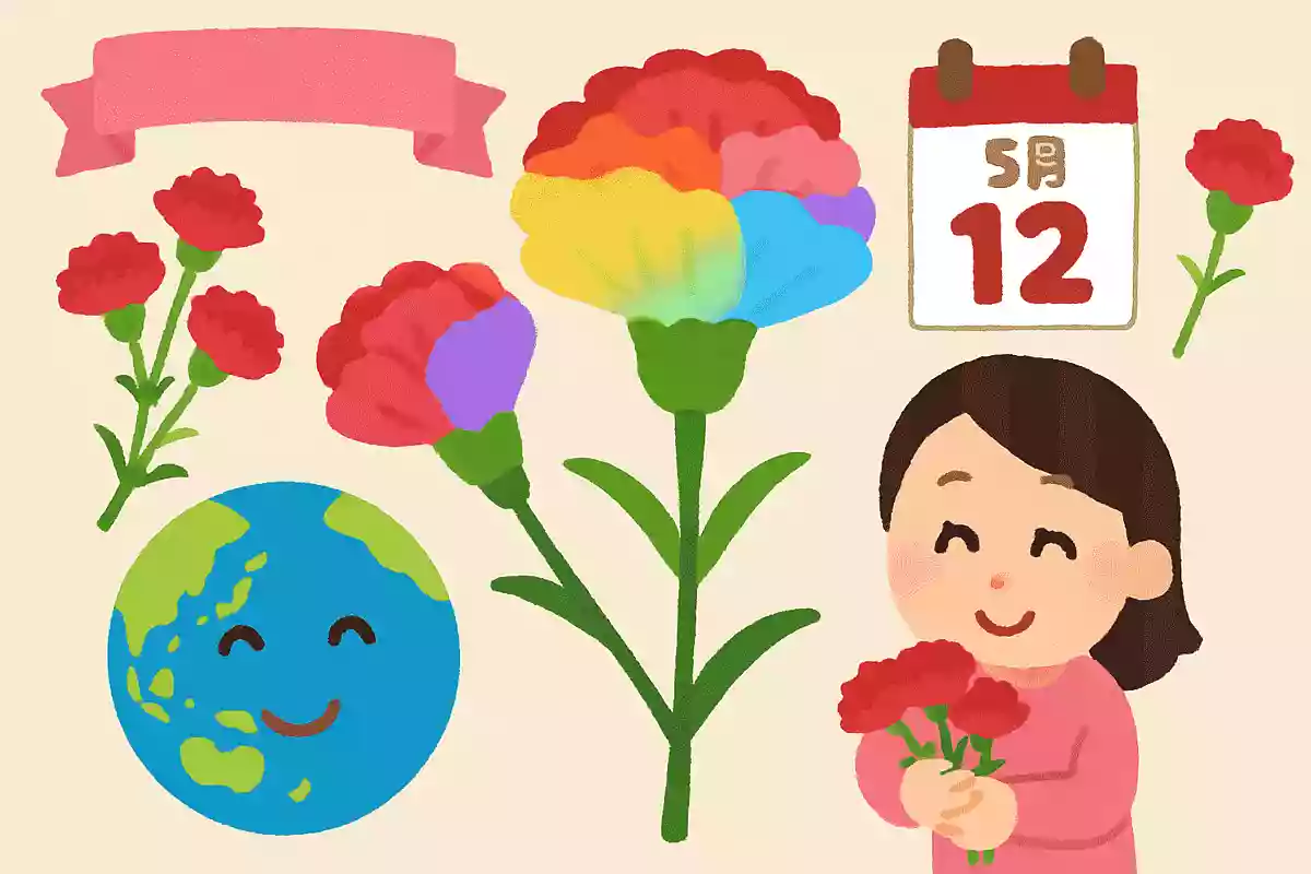 母の日ギフトのために虹色のカーネーションが開発された