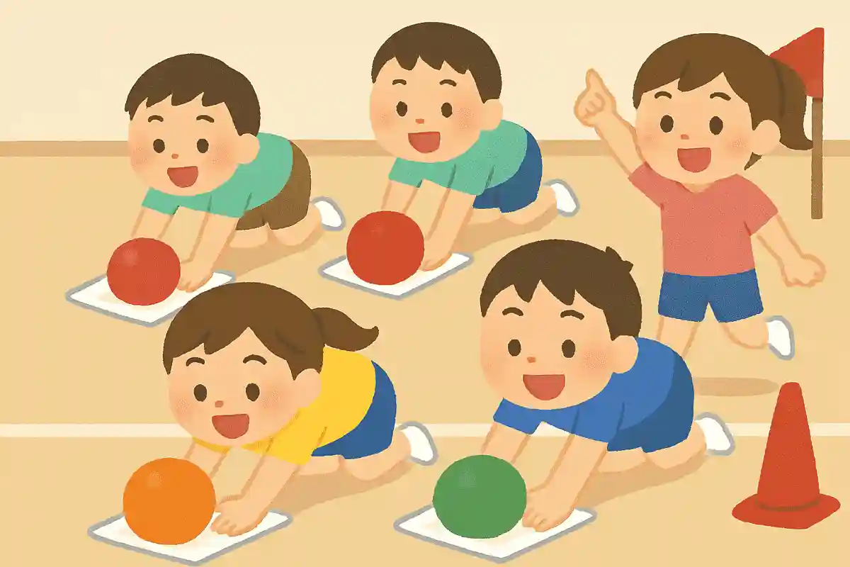 雑巾がけボール運びリレー