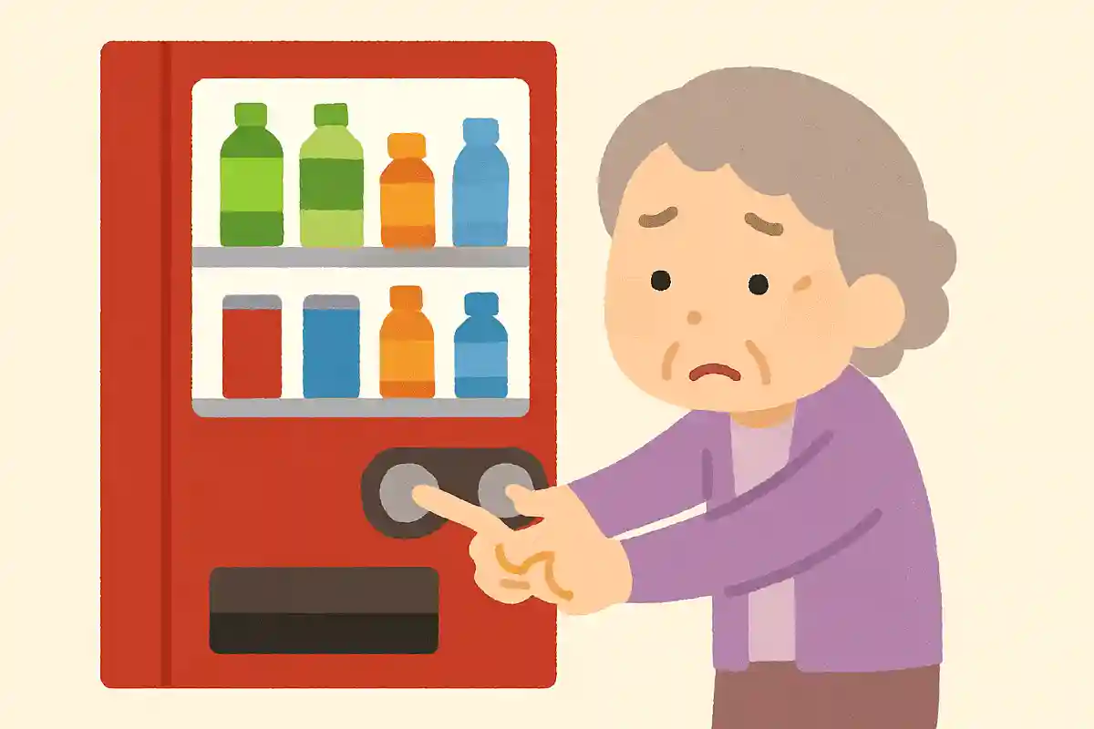 自販機のボタンを左右同時に押した場合、どちらの商品が出てくるでしょうか？