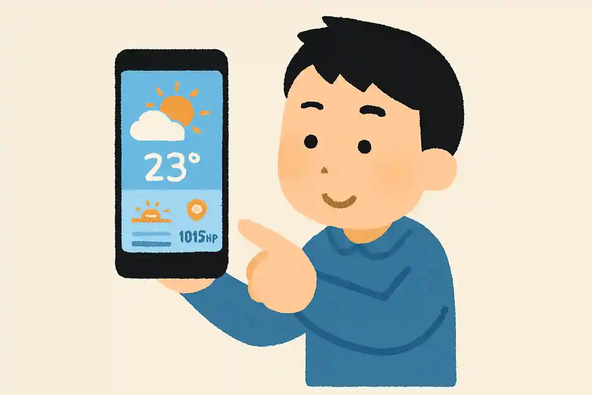 天気アプリは日の出日の入り、気圧などあらゆる情報がわかる