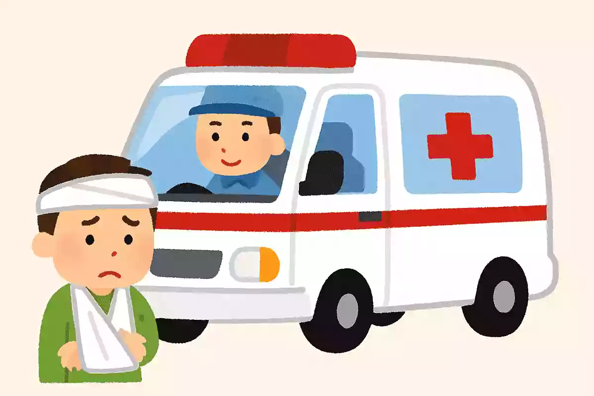 ケガをした人や病気の人を運んでくれる乗り物は何でしょう?