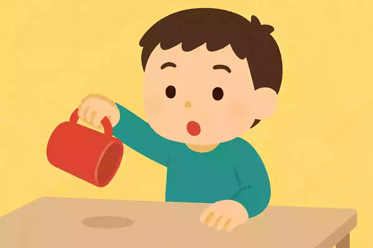 コップをひっくり返したのに、全くぬれていないのはなぜでしょう？