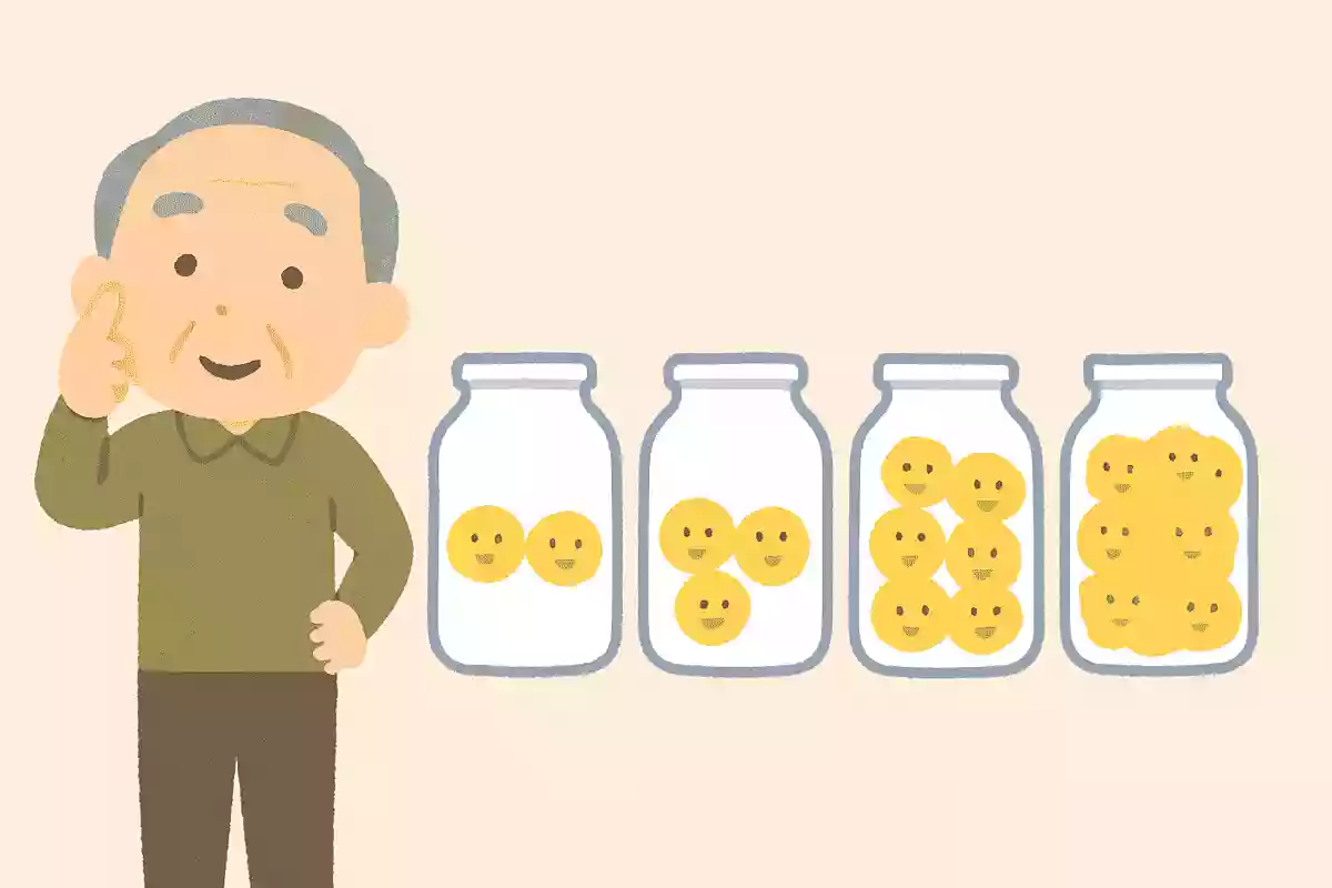 1分間で倍になる性質の細胞があります。ある容器の中では、一時間まで増殖するとスペースがなくなり増殖を停止します。同じ容器の中に最初から二個の細胞を入れ、空間がいっぱいになり増殖を停止するのは何分でしょうか？
