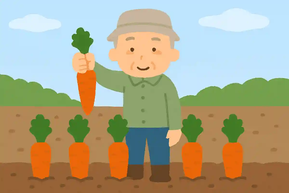 畑に植えてあった5本の人参から、1本抜きました。抜いたあと、いくつ残っているでしょうか？