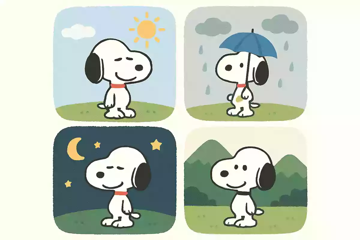 人生には晴れもあれば雨もある、昼もあれば夜もある、山があれば谷もある。スヌーピー