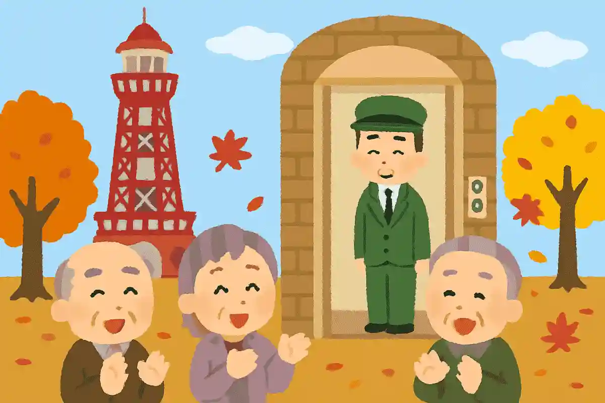 東京のある観光地の建物で、電動式エレベーターが日本で初めて公開されました。ある観光地とはどこでしょうか？