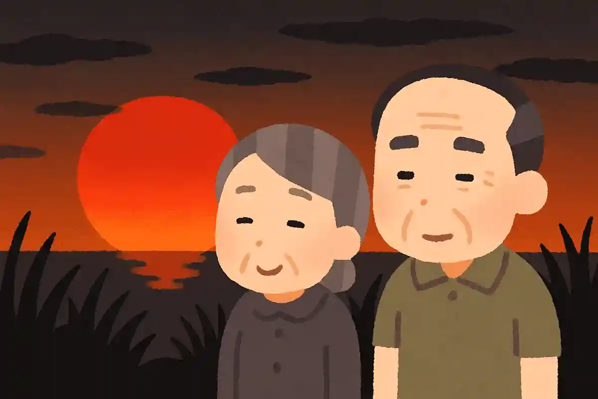 紅くして 黒き晩夏の 日が沈む