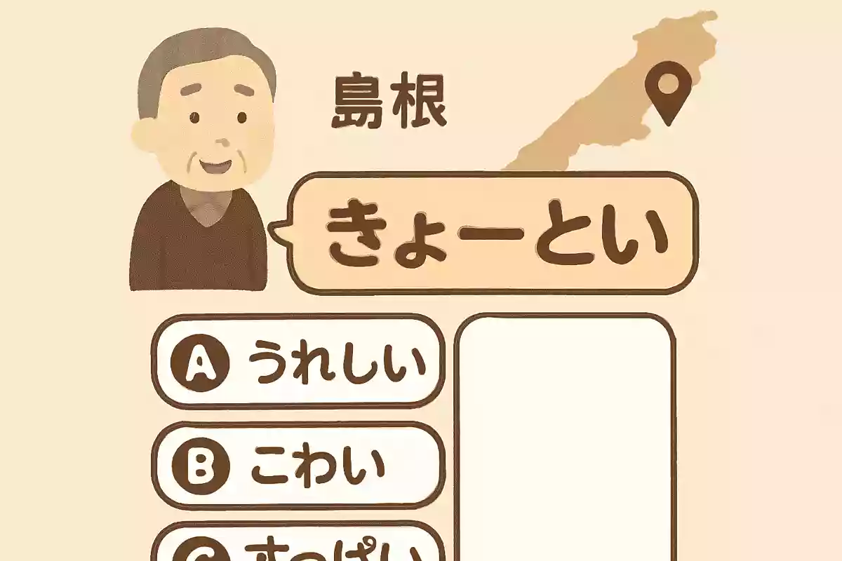 島根県の方言で「きょーとい」とは、どのような意味でしょうか?