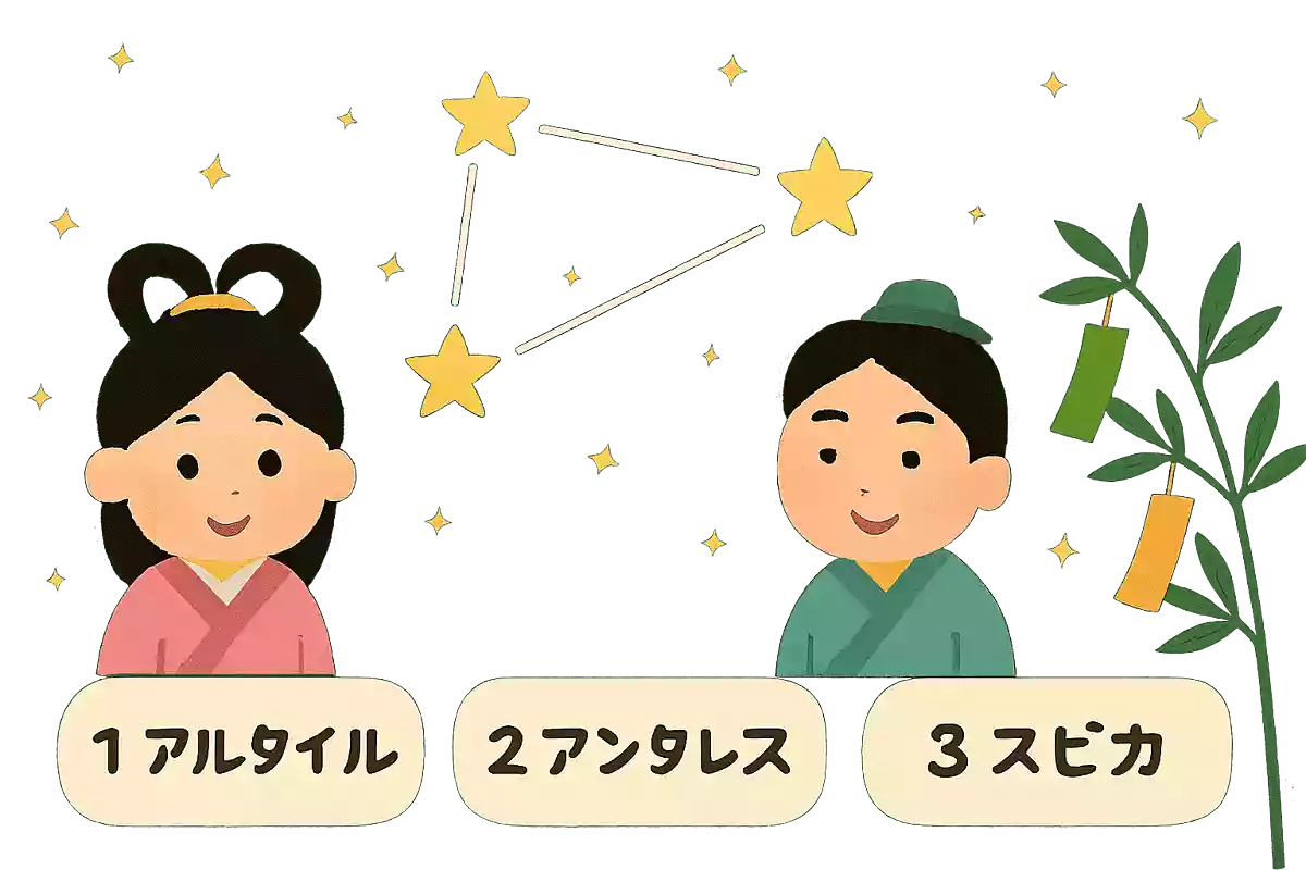 夏の大三角とは「デネブ」と「ベガ」とあと一つは?