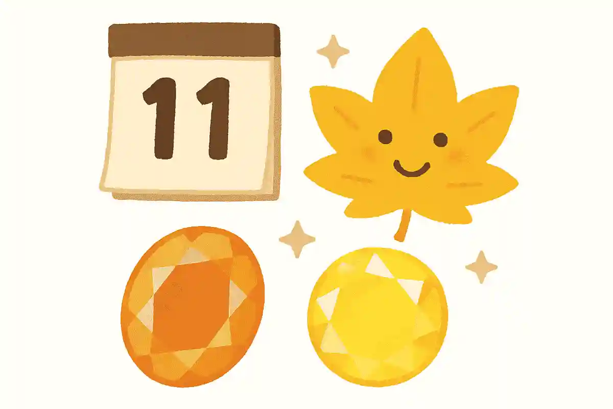 11月の誕生石はトパーズとシトリンの二種類がある