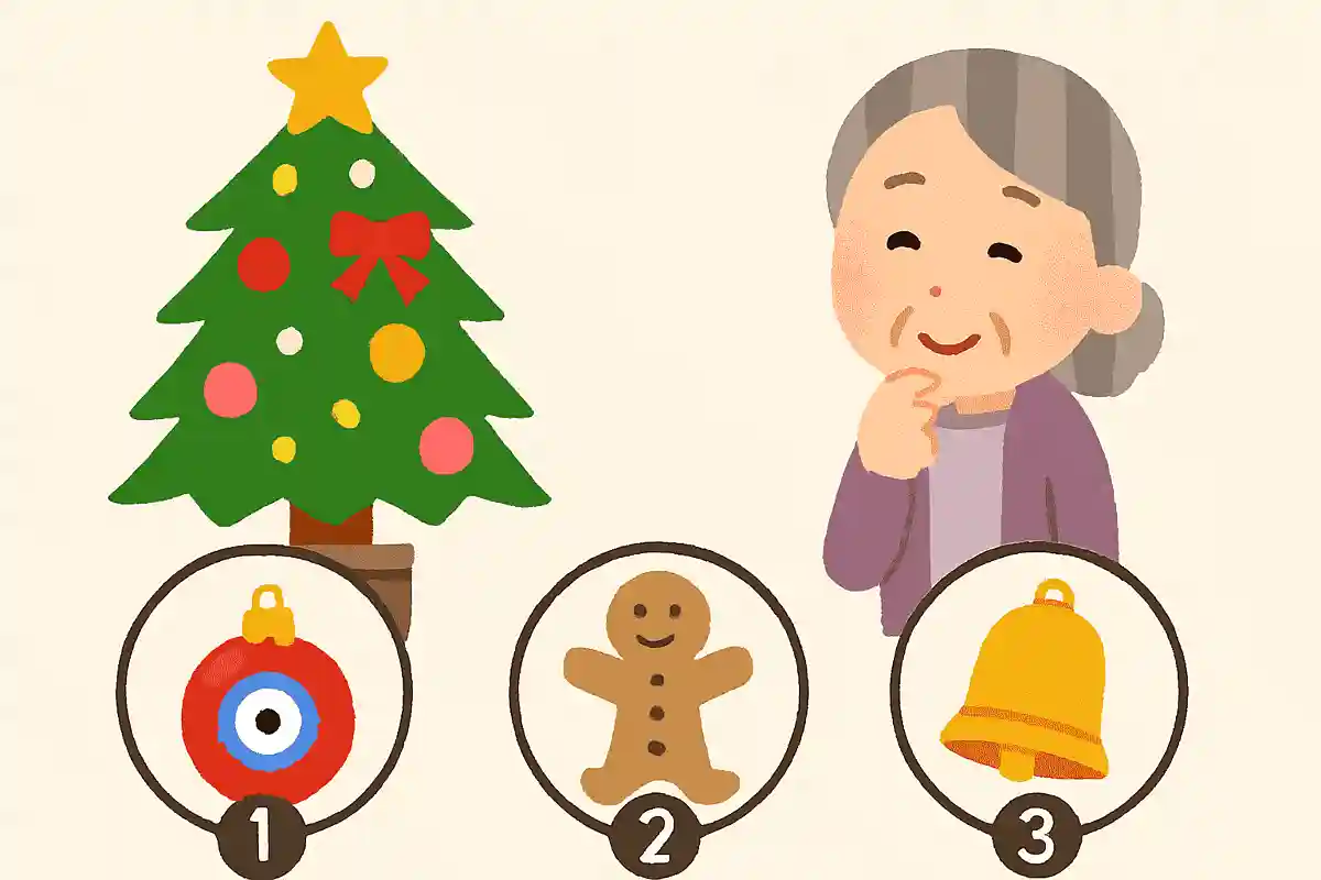 クリスマスツリーに飾られるオーナメントの一つとして、昔から魔除けの意味を持つものはどれでしょう?